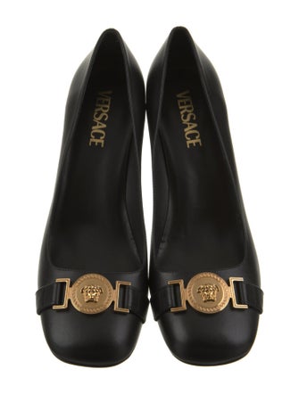 Versace Medusa Insignia Leather Pumps