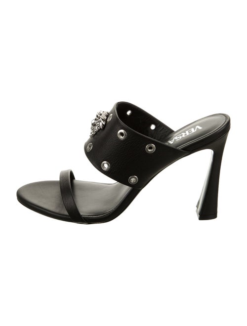 Versace Medusa Insignia Leather Slides