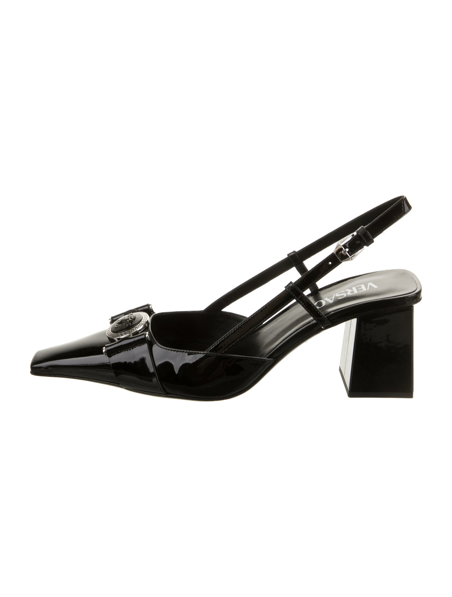 Versace Patent Leather Slingback Pumps