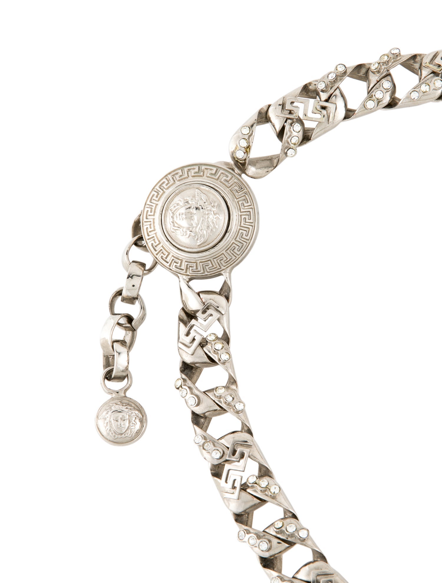 Versace Vintage Crystal Embellishments Waist Belt