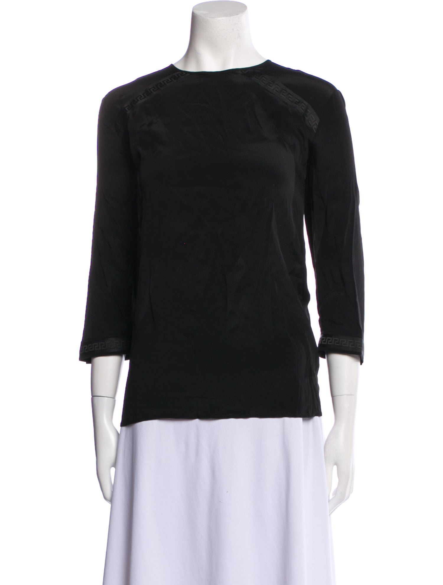 Versace Bateau Neckline Three-Quarter Sleeve Blouse w/ Tags