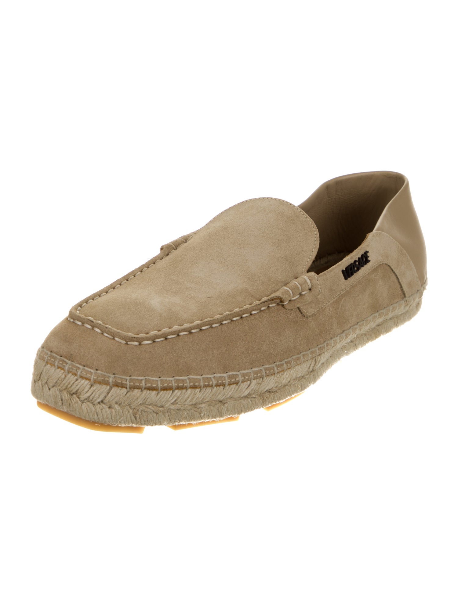 Versace Suede Braided Accents Loafers