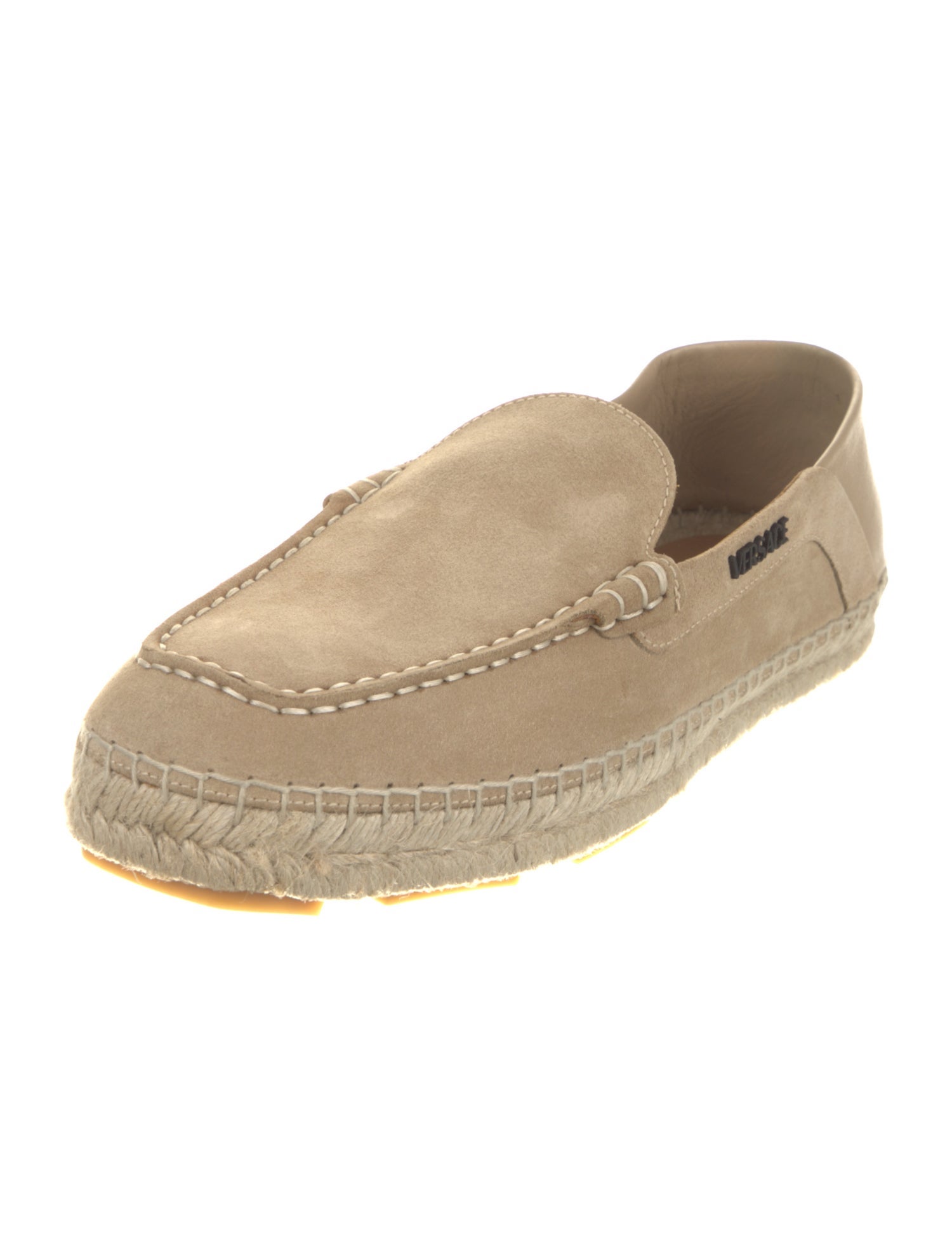 Versace Suede Braided Accents Loafers