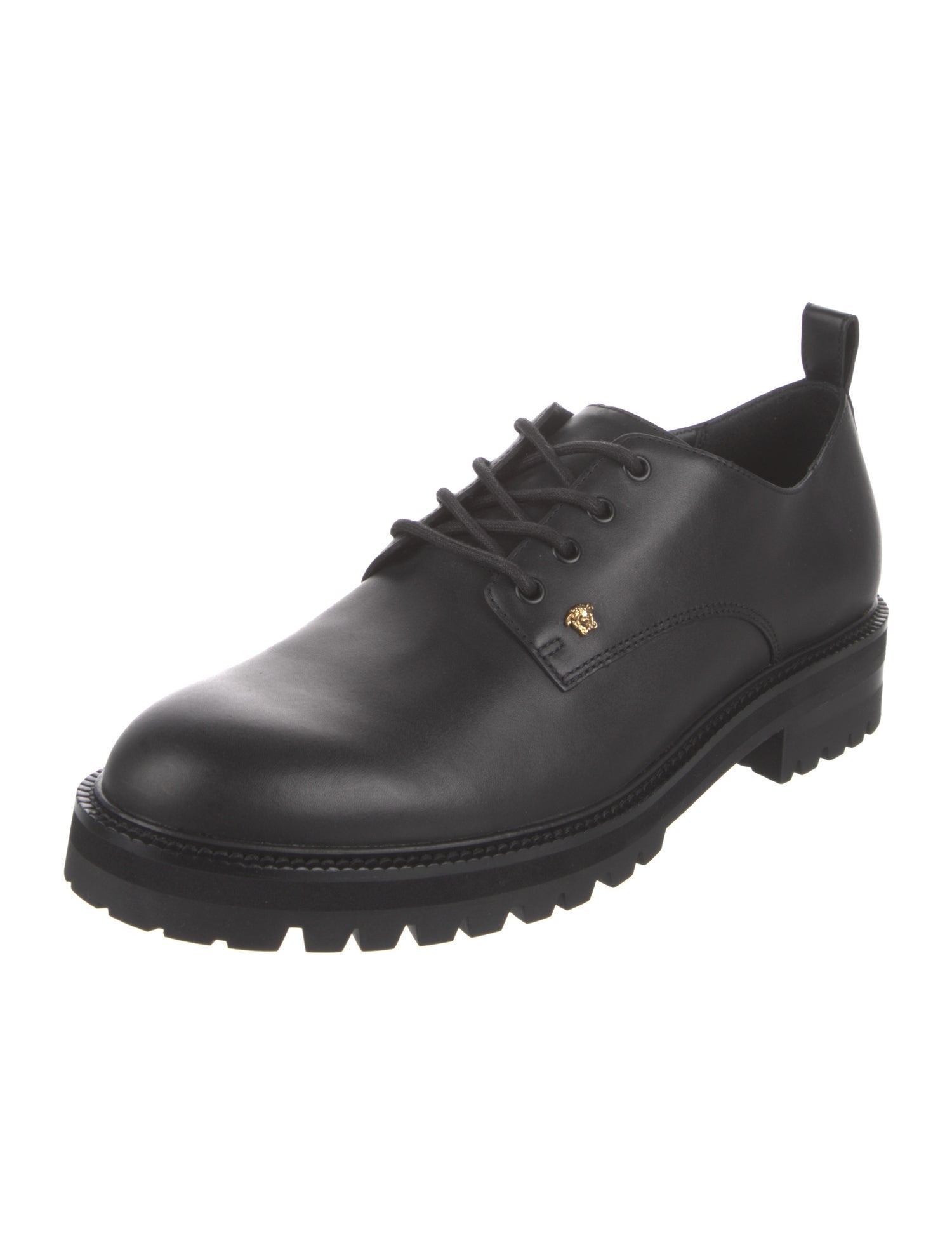 Versace Leather Derby Shoes