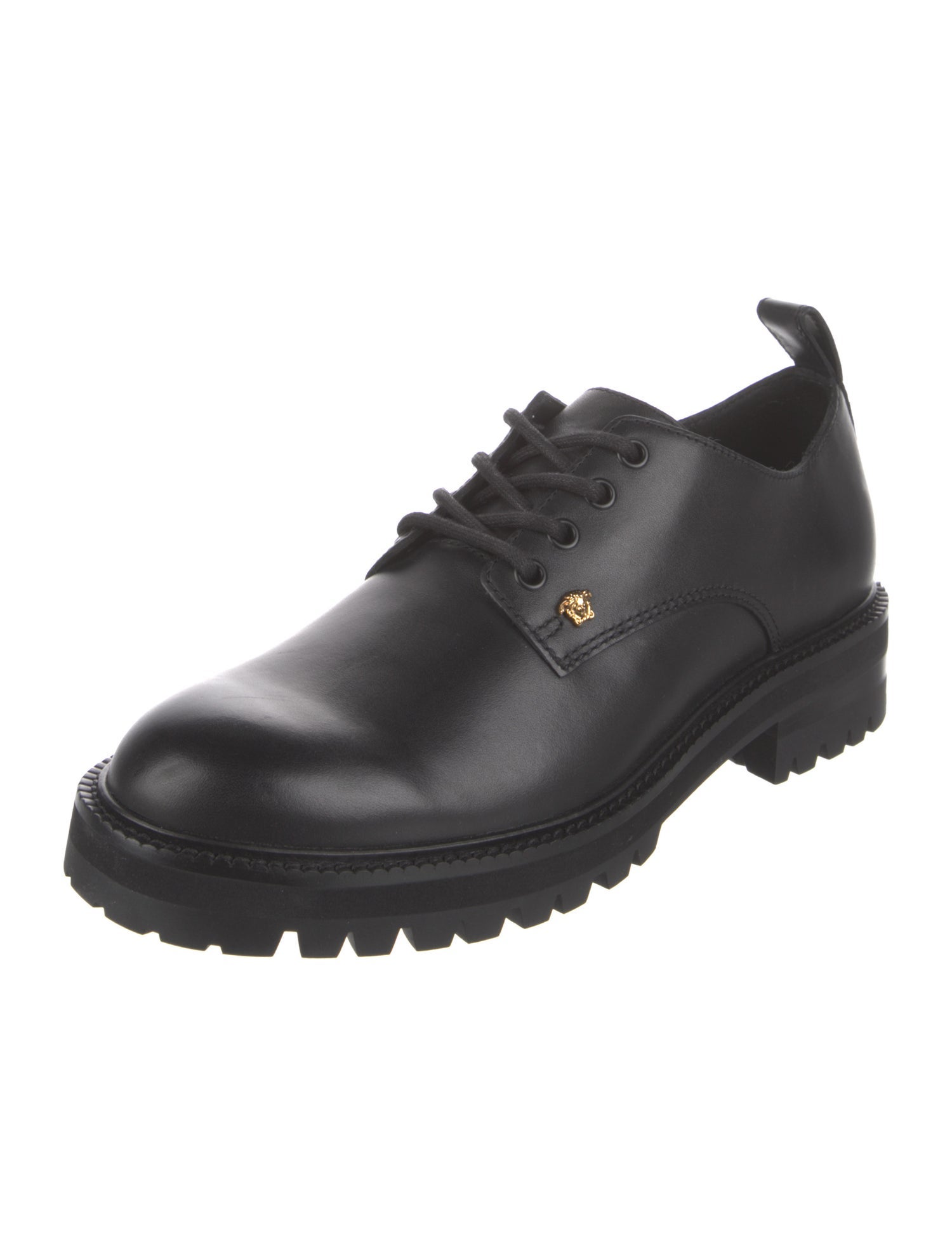 Versace Leather Derby Shoes