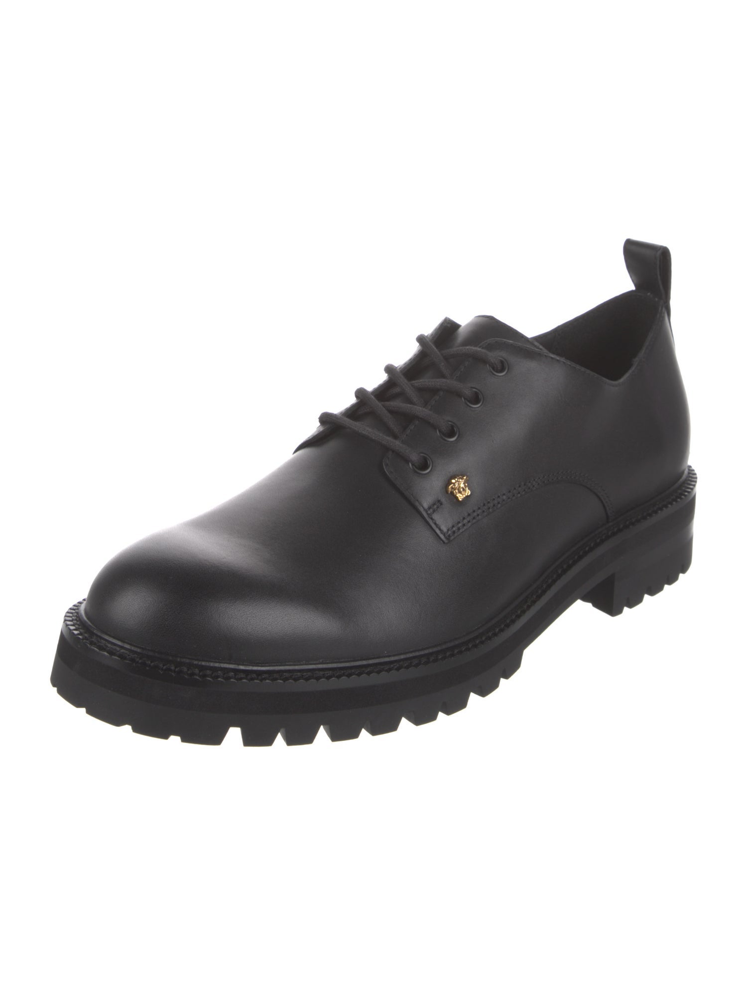 Versace Leather Derby Shoes