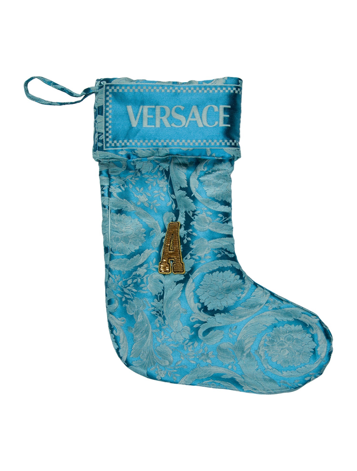 Versace Silk Blend Holiday Barocco Stocking