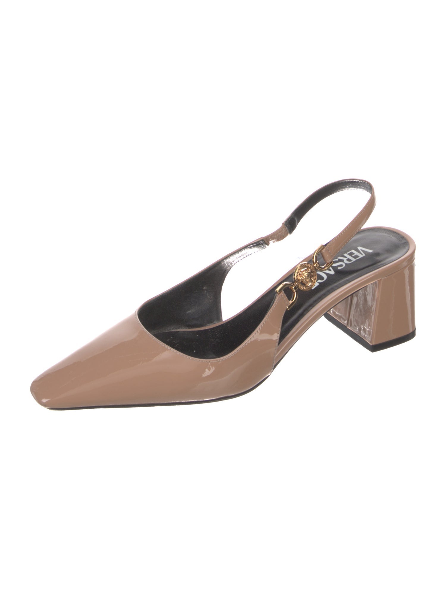 Versace Patent Leather Slingback Pumps