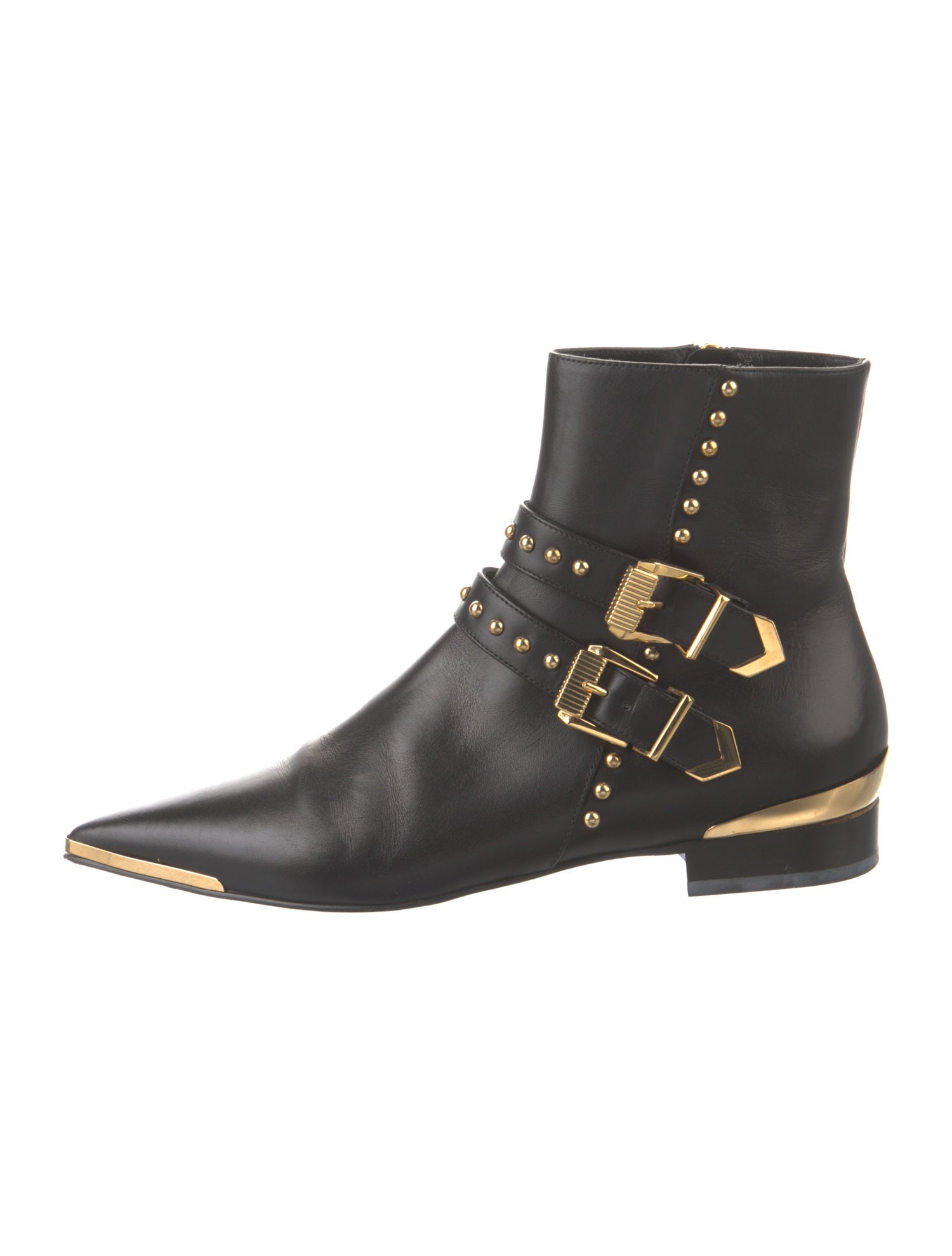 Versace Medusa Insignia Leather Moto Boots