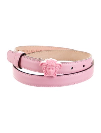 Versace Skinny Leather Waist Belt