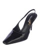 Versace Medusa Insignia Patent Leather Slingback Pumps