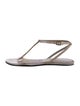 Versace Patent Leather Printed T-Strap Sandals