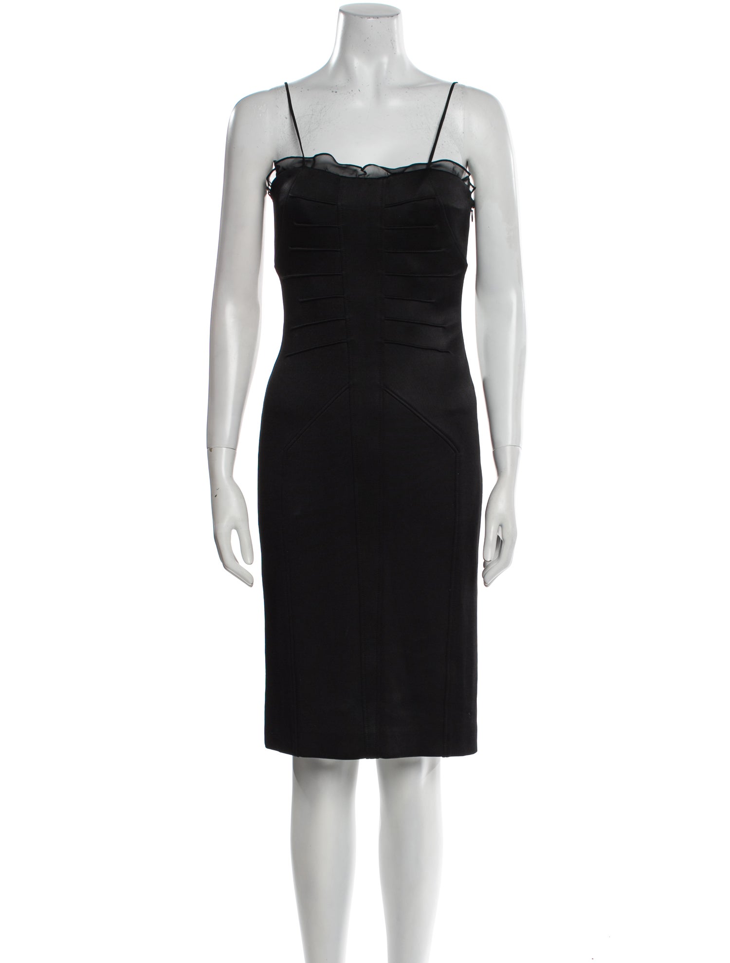 Versace Square Neckline Knee-Length Dress