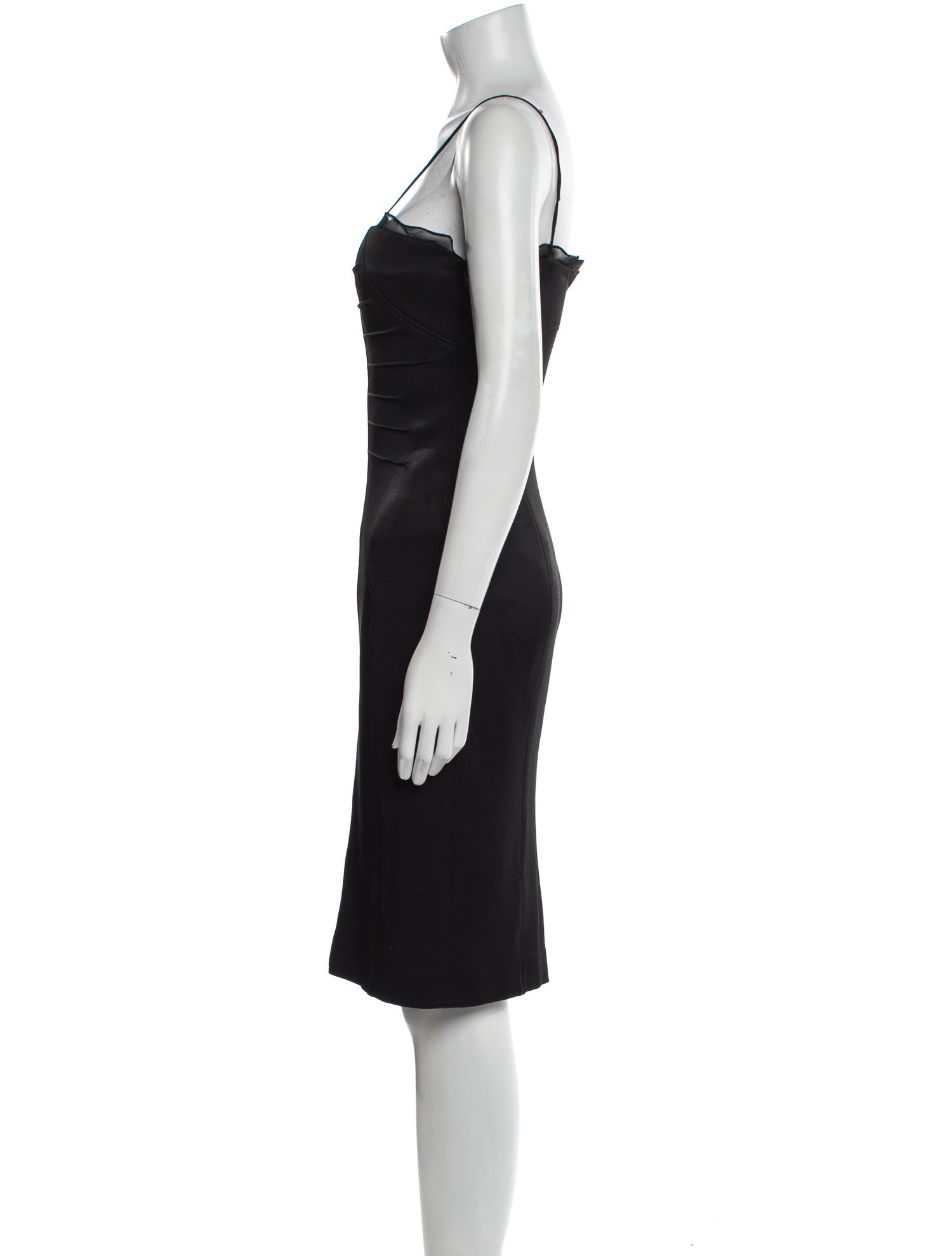 Versace Square Neckline Knee-Length Dress