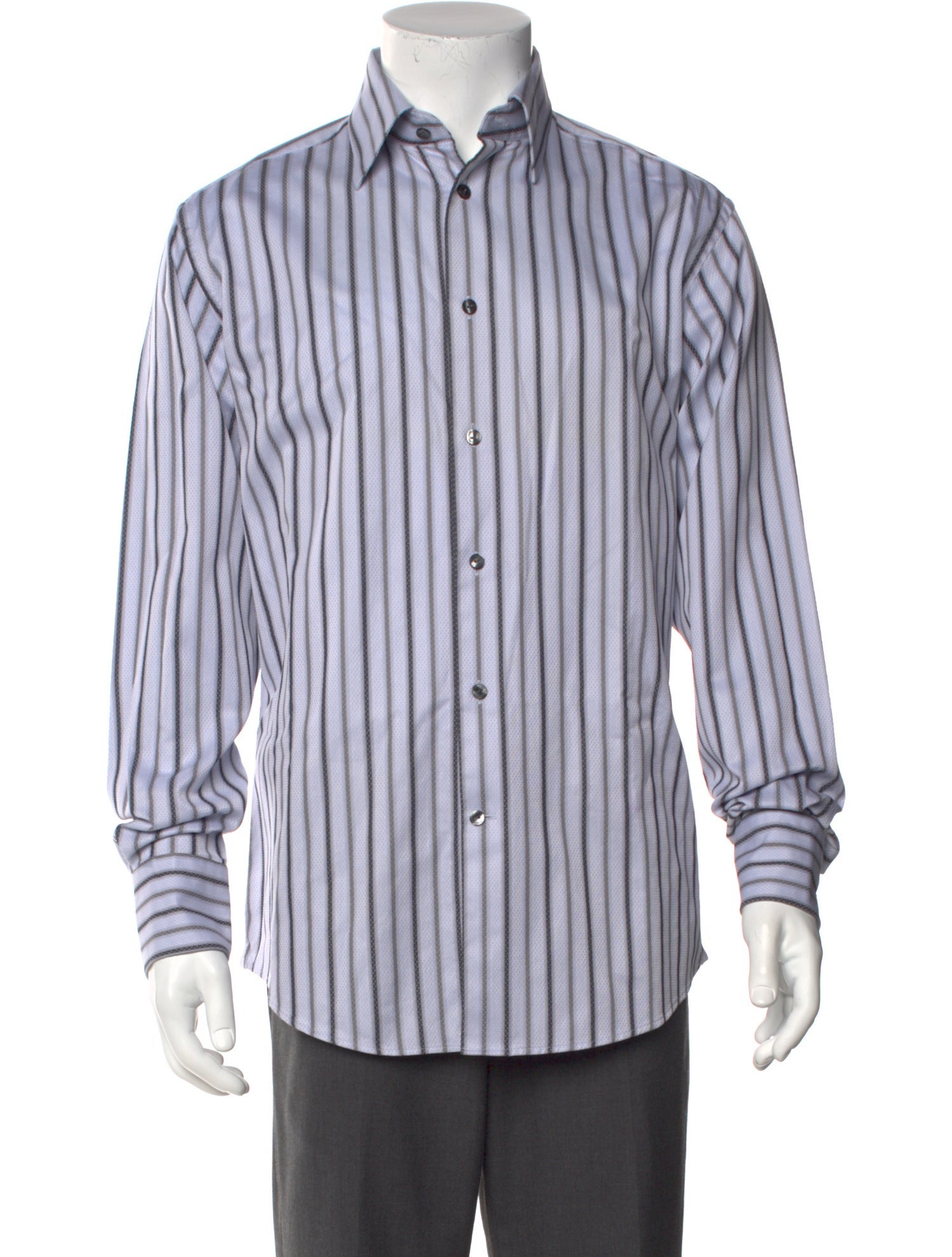 Versace Striped Long Sleeve Shirt