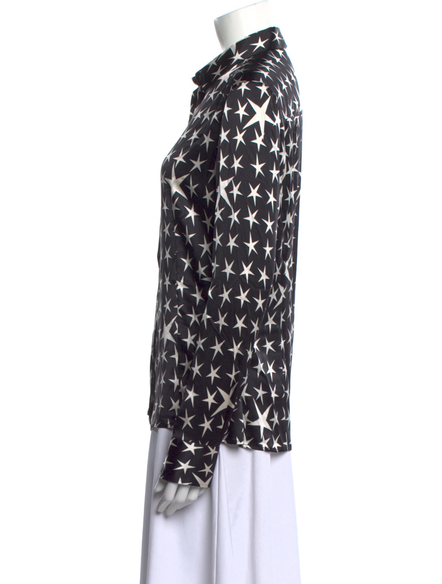 Versace Silk Printed Button-Up Top