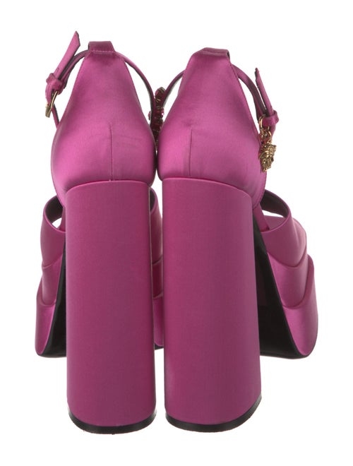 Versace Satin Crystal Embellishments Sandals