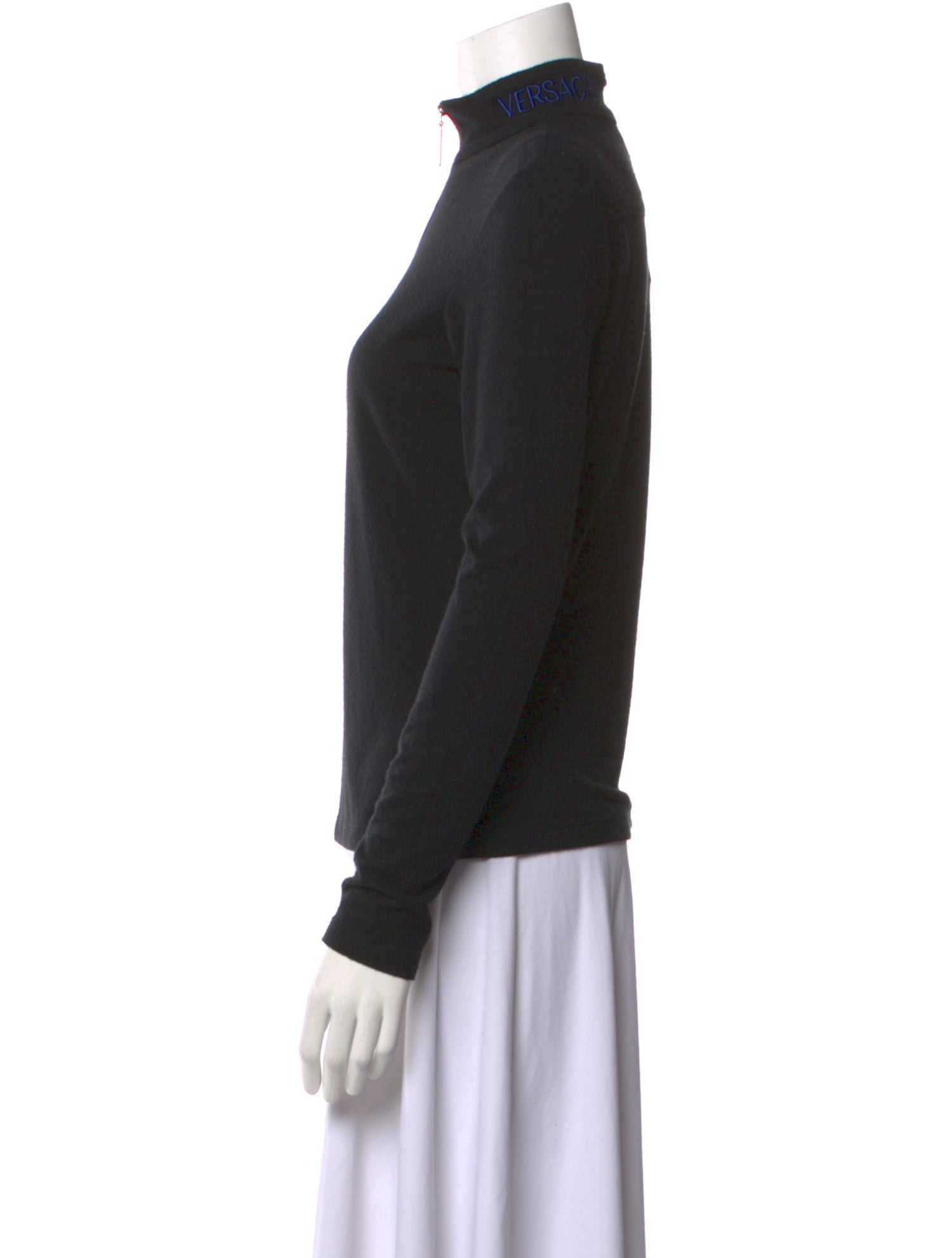 Versace Jeans Couture Mock Neck Long Sleeve Sweatshirt