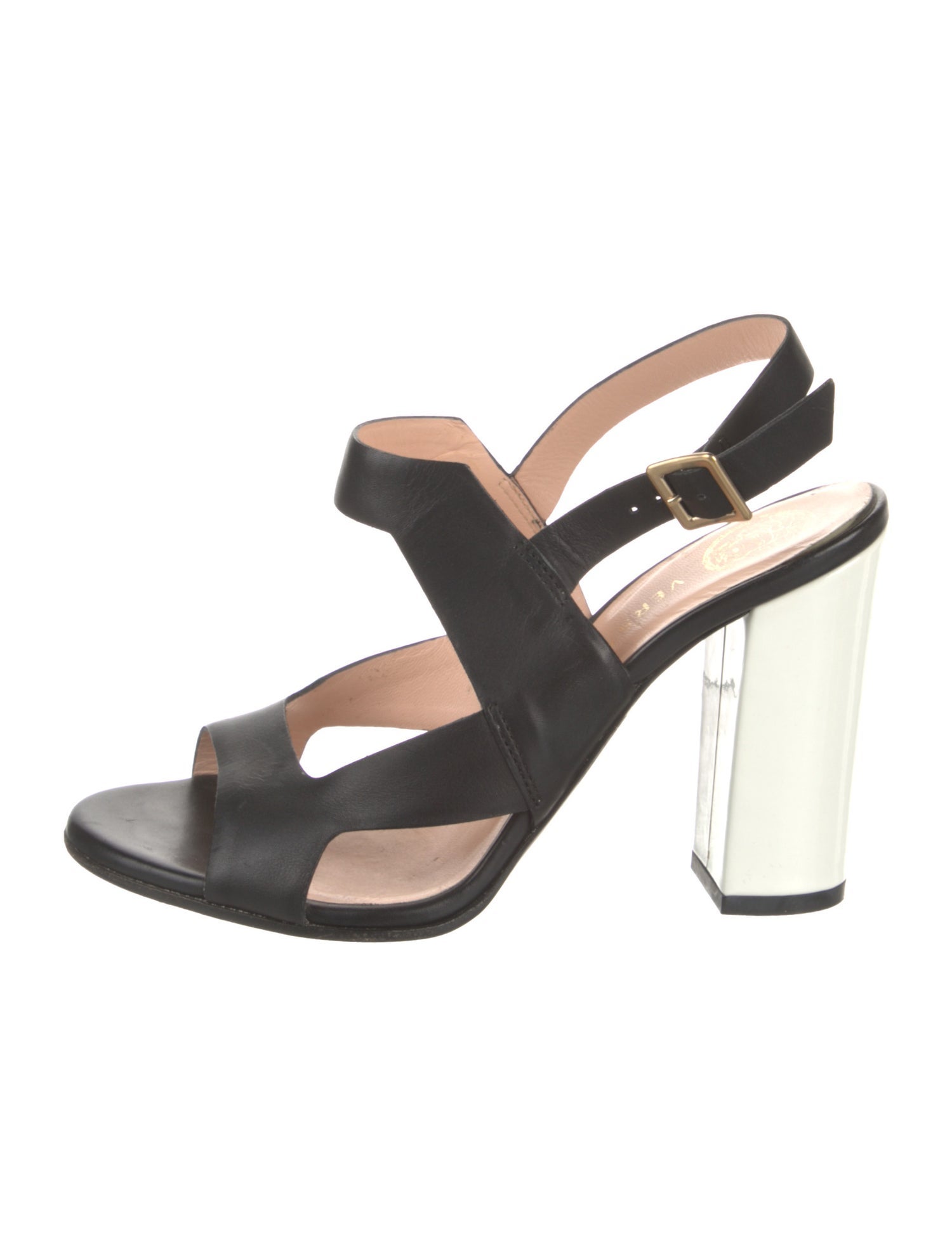 Versace Leather Slingback Sandals