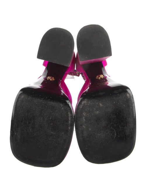 Versace Satin Crystal Embellishments D'Orsay Pumps