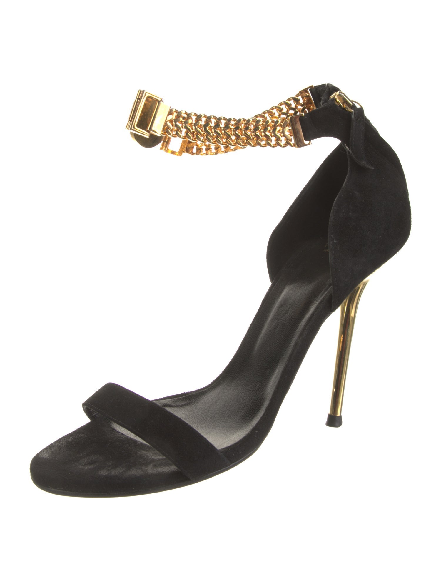 Versace Medusa Insignia Suede Sandals