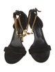 Versace Medusa Insignia Suede Sandals