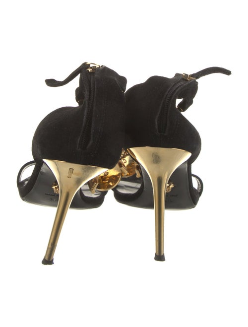 Versace Medusa Insignia Suede Sandals