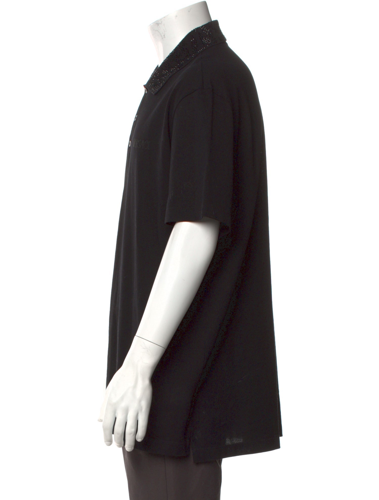Versace Medusa Insignia Collar Polo Shirt