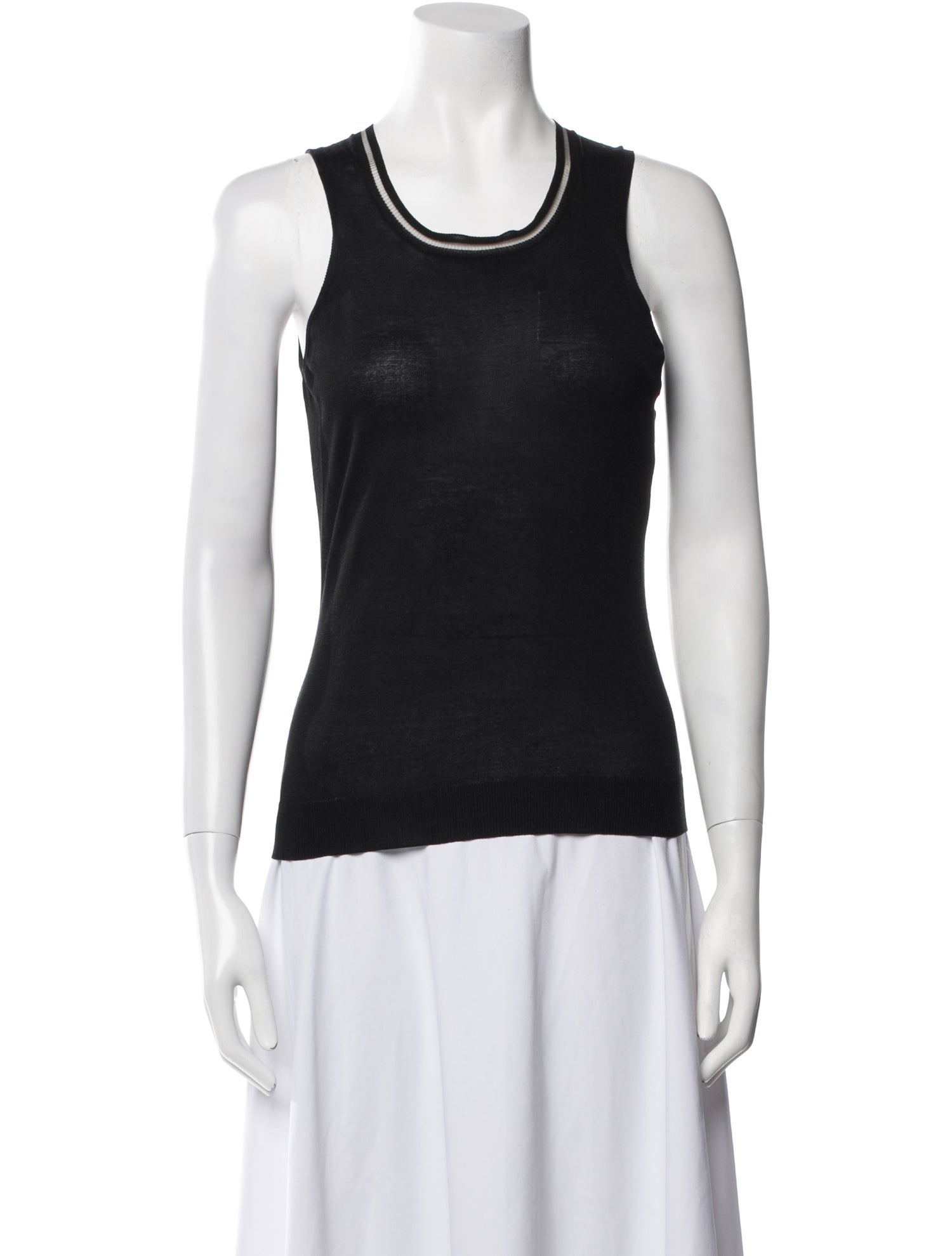 Versace Silk Scoop Neck Top