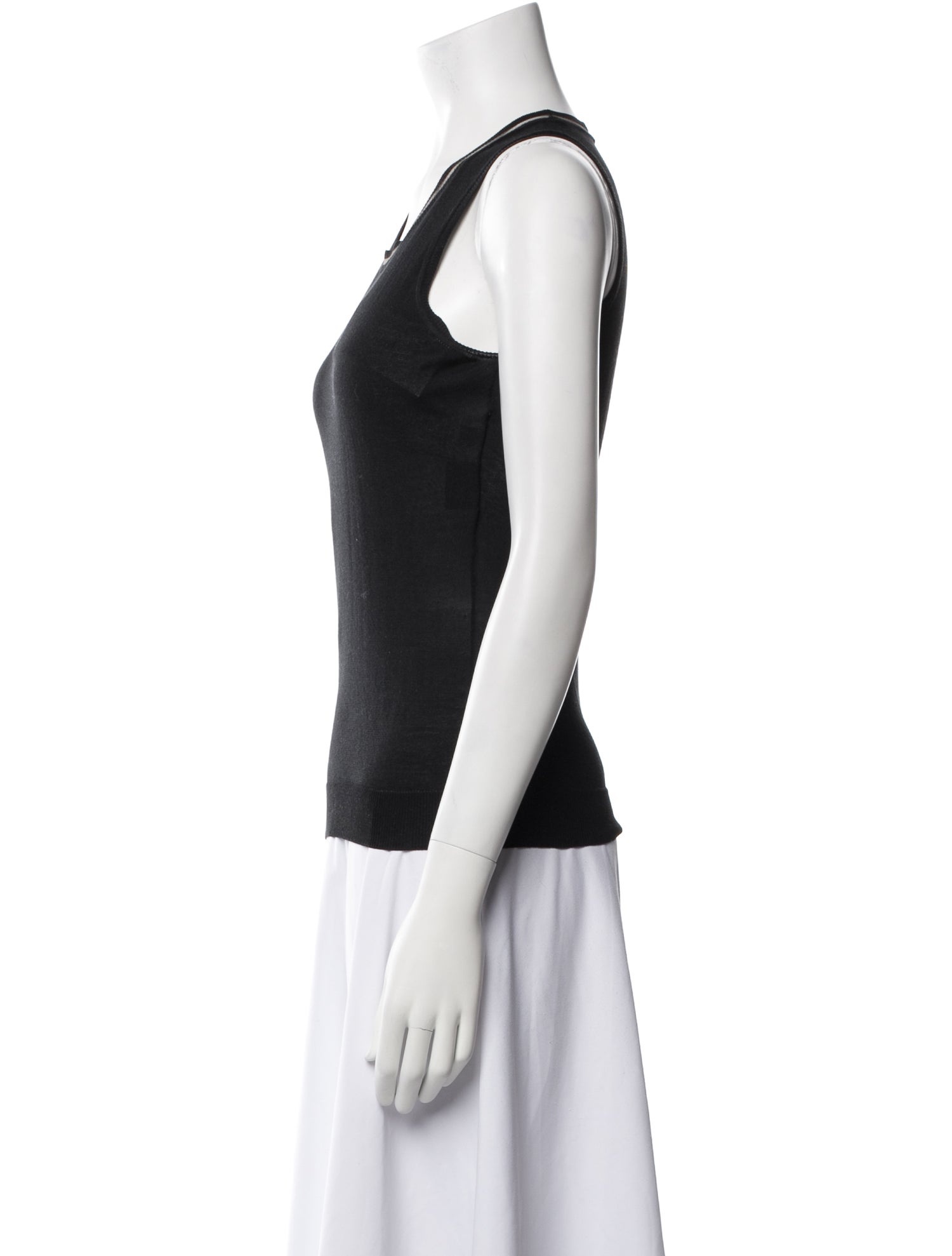 Versace Silk Scoop Neck Top