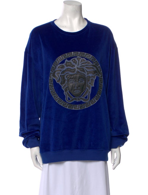Versace Velvet Graphic Print Sweatshirt