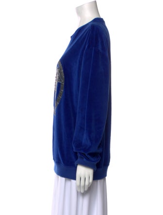 Versace Velvet Graphic Print Sweatshirt