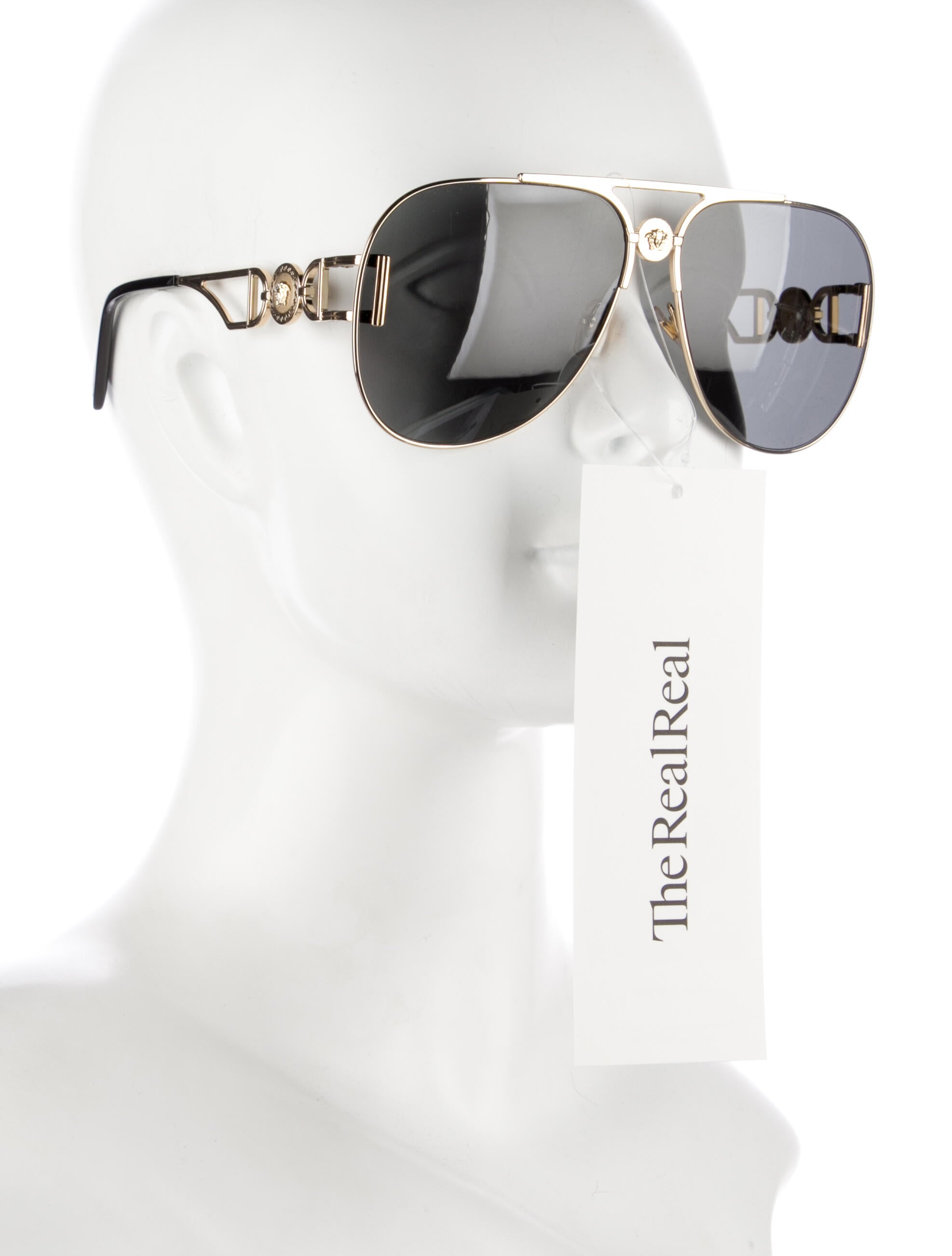 Versace Medusa Insignia Aviator Sunglasses
