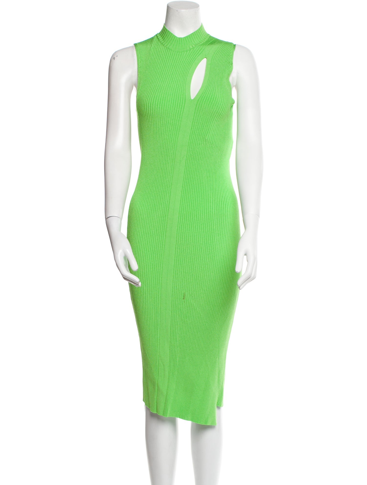 Versace Mock Neck Midi Length Dress