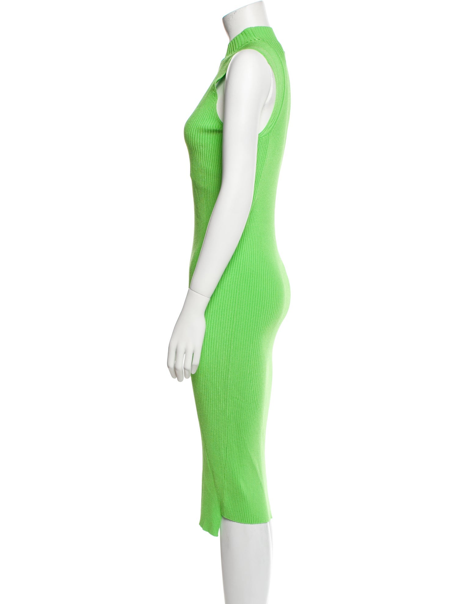 Versace Mock Neck Midi Length Dress