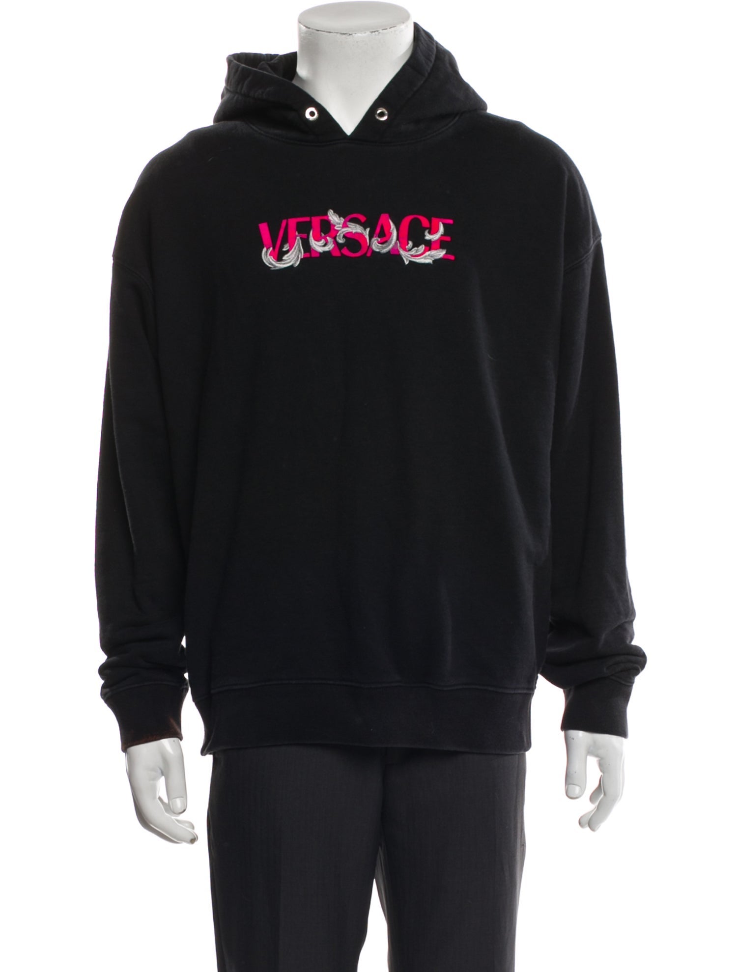 Versace Graphic Print Crew Neck Hoodie