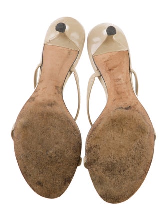 Versace Leather Chain-Link Accents Slides