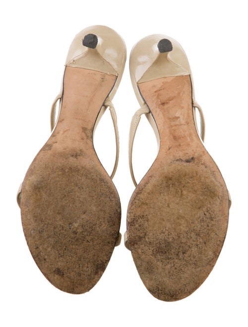 Versace Leather Chain-Link Accents Slides