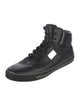 Versace Greca Pattern Leather Sneakers