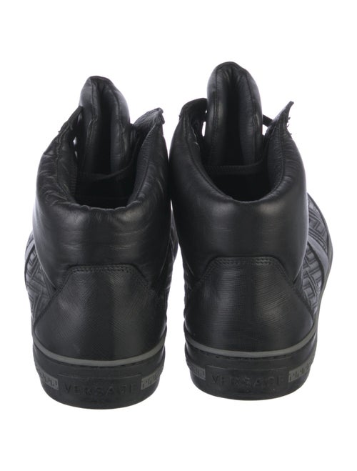 Versace Greca Pattern Leather Sneakers