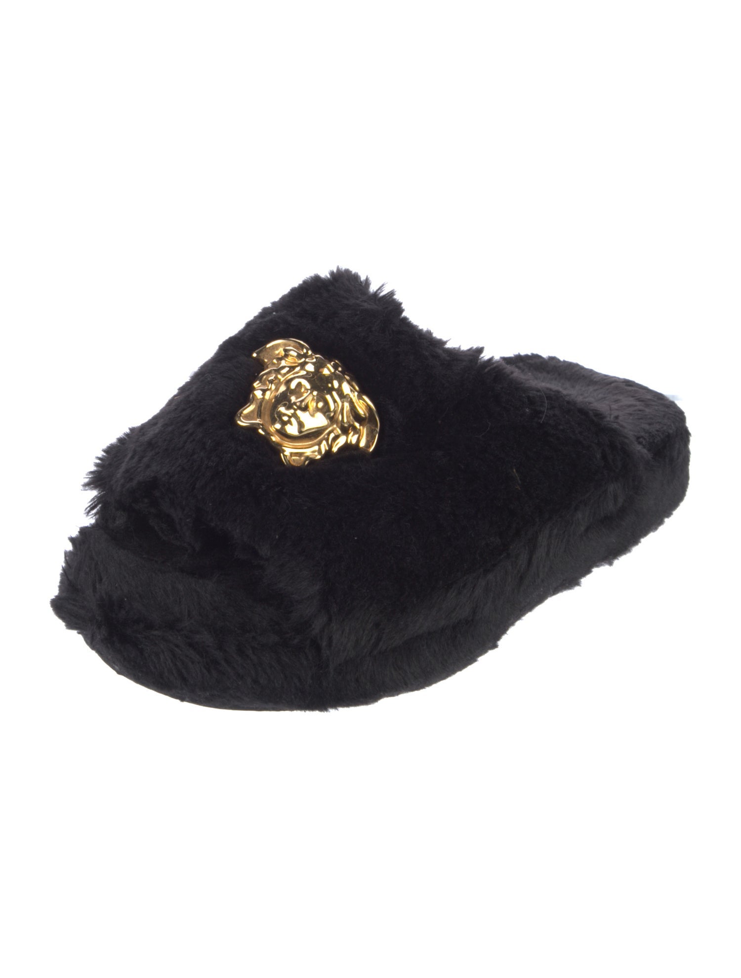 Versace Faux Fur Slides