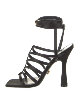 Versace Satin Crystal Embellishments Gladiator Sandals