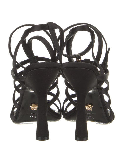 Versace Satin Crystal Embellishments Gladiator Sandals