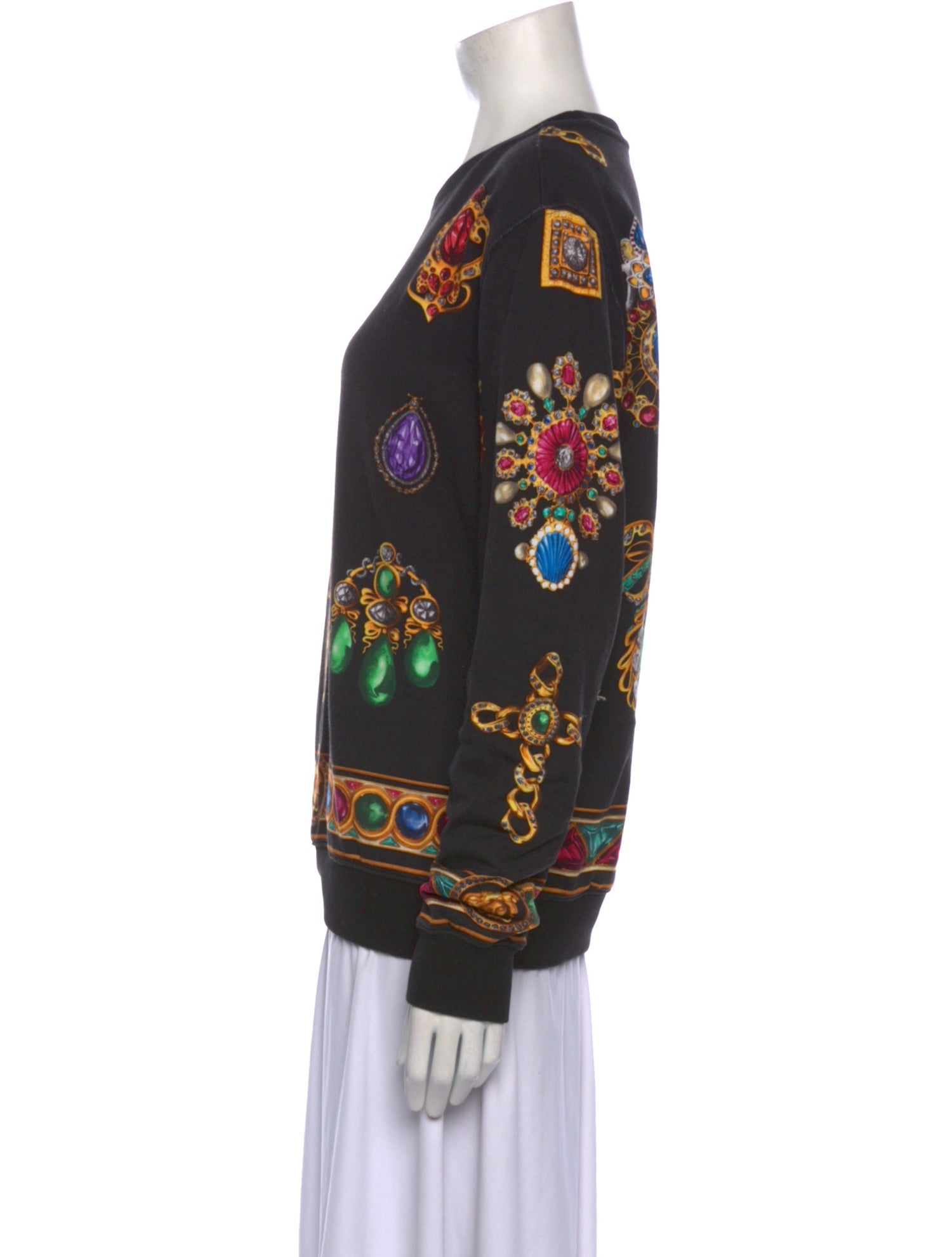 Versace Printed Crew Neck Sweatshirt