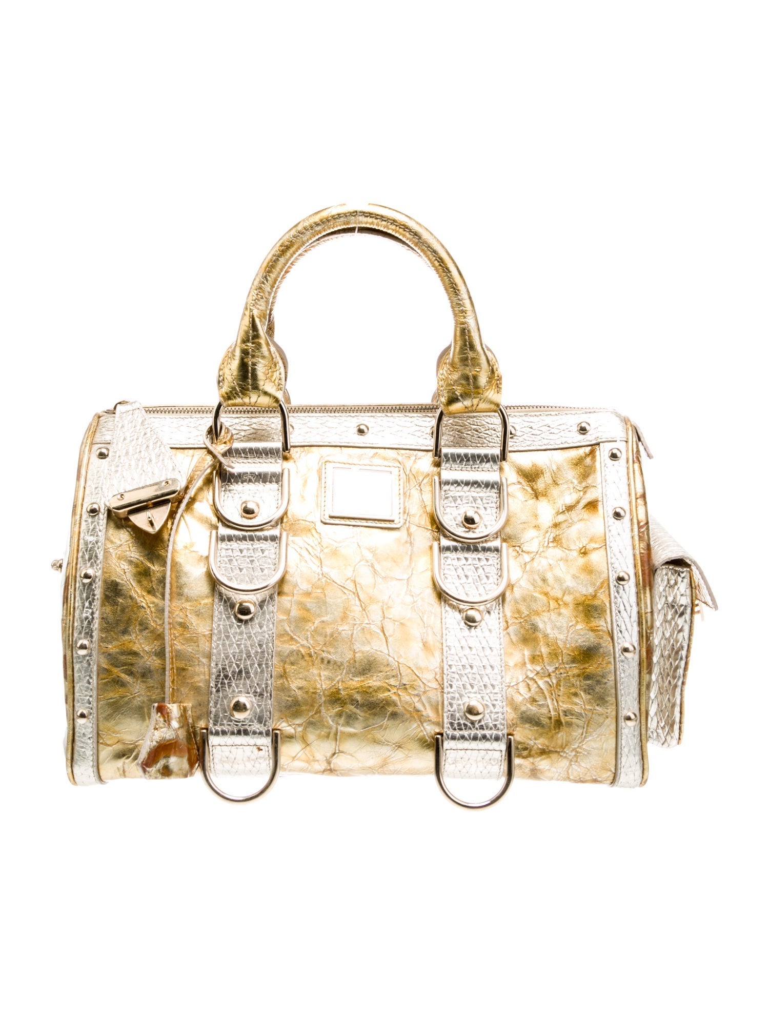 Versace Leather Top Handle Bag