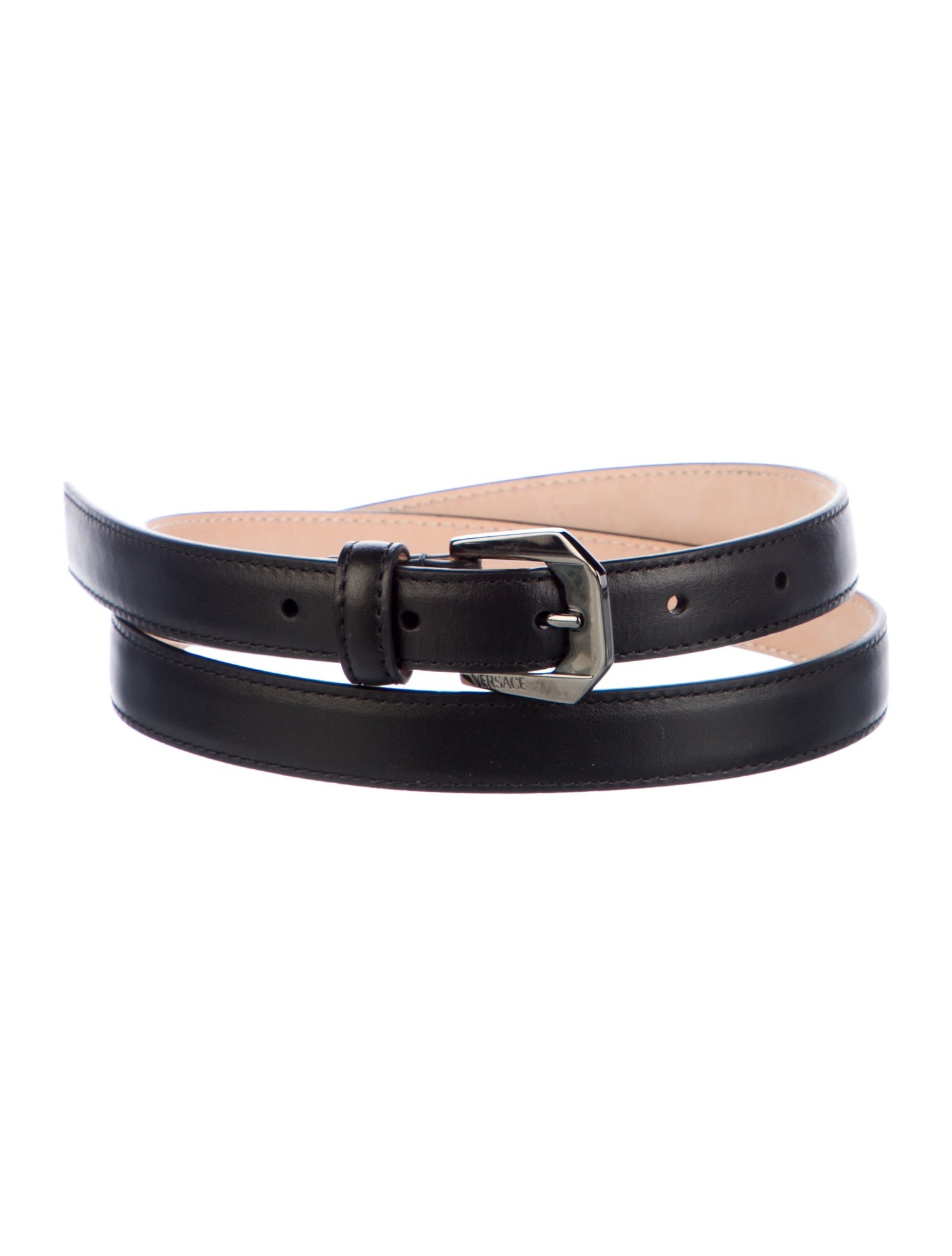 Versace Skinny Leather Belt