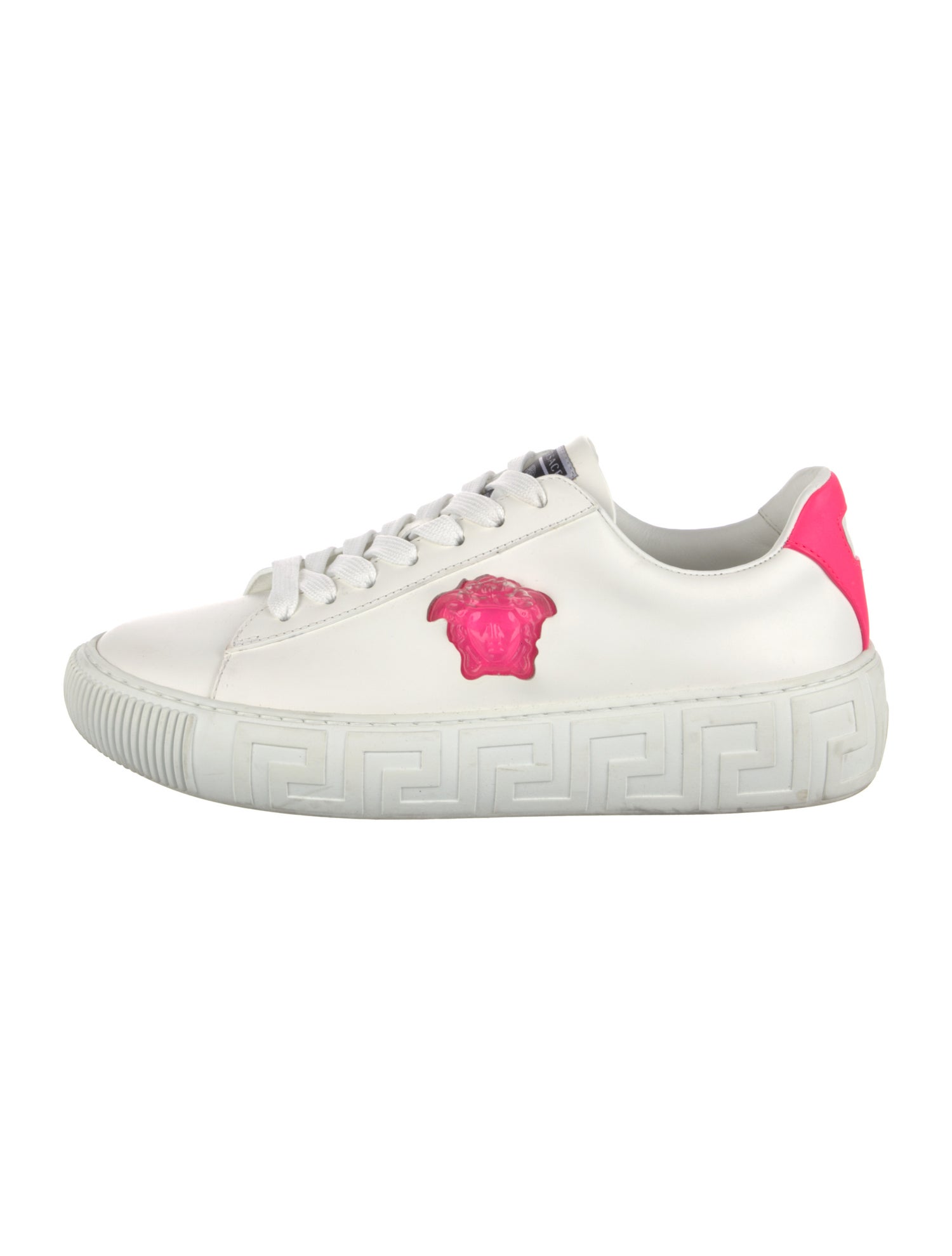 Versace Leather Printed Sneakers