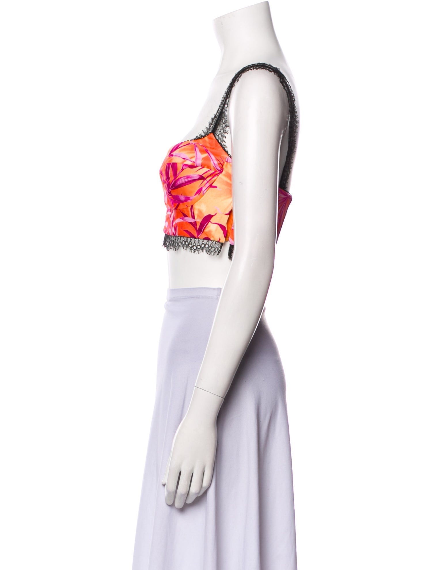 Versace Printed Square Neckline Crop Top w/ Tags