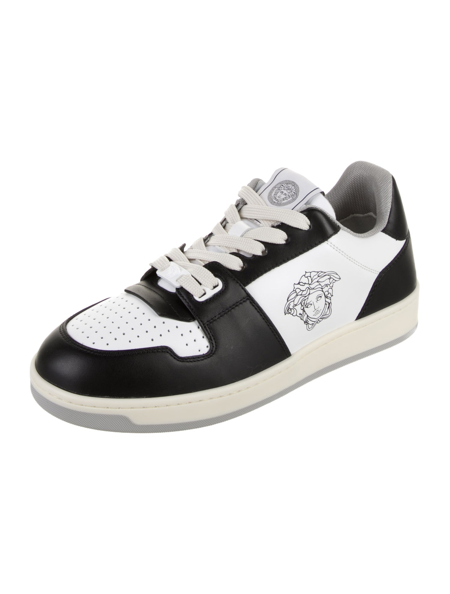 Versace Medusa Insignia Leather Sneakers