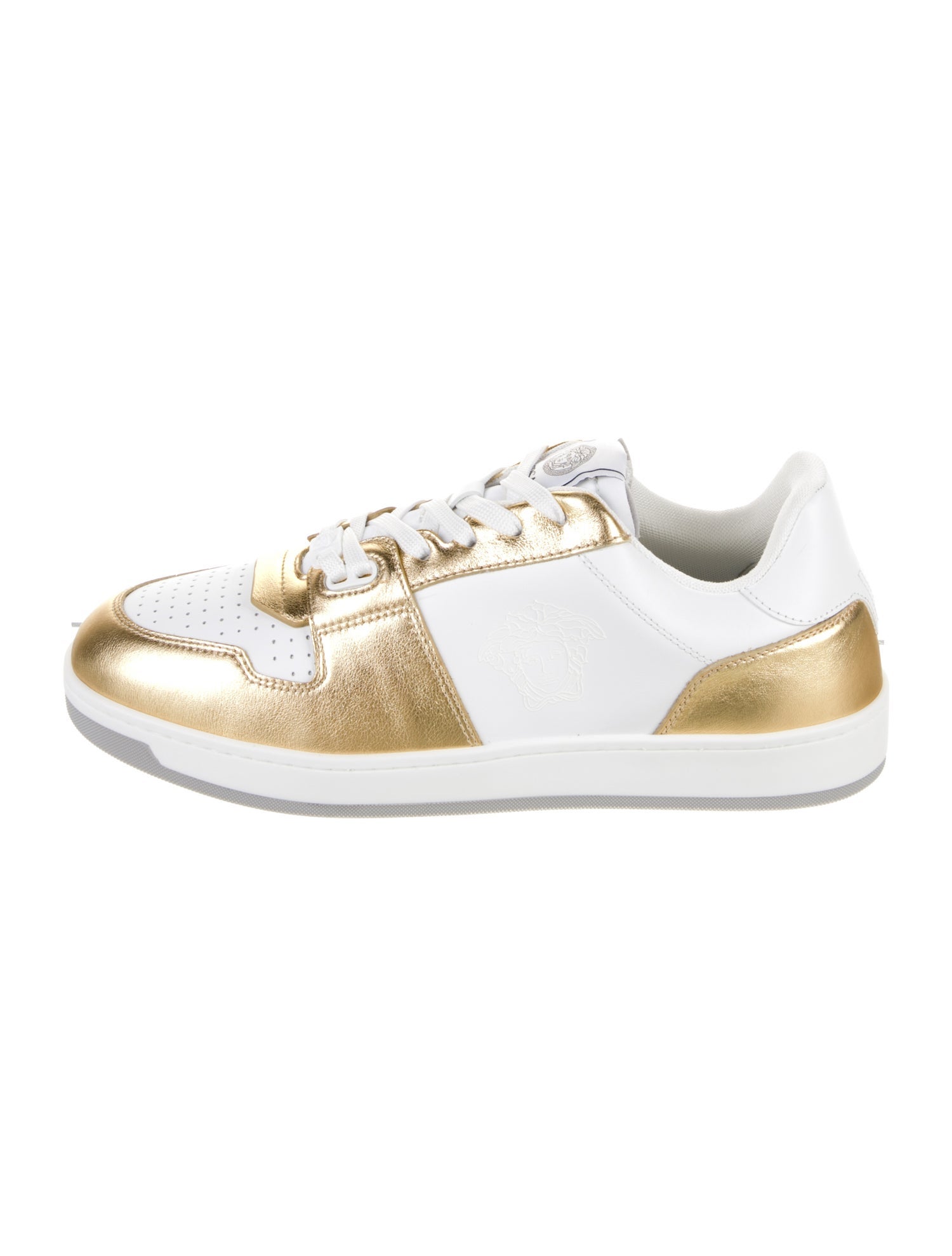 Versace Medusa Insignia Leather Sneakers